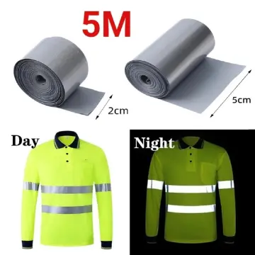 Iron on Reflective Tape Reflective Material Waterproof Fabric Visibility  Durable Heat Transfer Film DIY for Clothes Pants 10mm