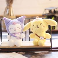 UND309X Kawaii ของเล่น สร้างสรรค์ เมโลดี้ อุปกรณ์เสริมกุญแจ Cinnamoroll ผู้หญิง สาว จี้กระเป๋าเป้สะพายหลัง ตุ๊กตาสัตว์ พวงกุญแจการ์ตูน Kulomi