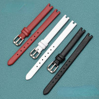 สายนาฬิกาหนังแท้สำหรับ Notch Strap 1853 Flamenco Series T003 209สำหรับผู้หญิงเท่านั้นสายนาฬิกา8 10 12มม. สีดำ