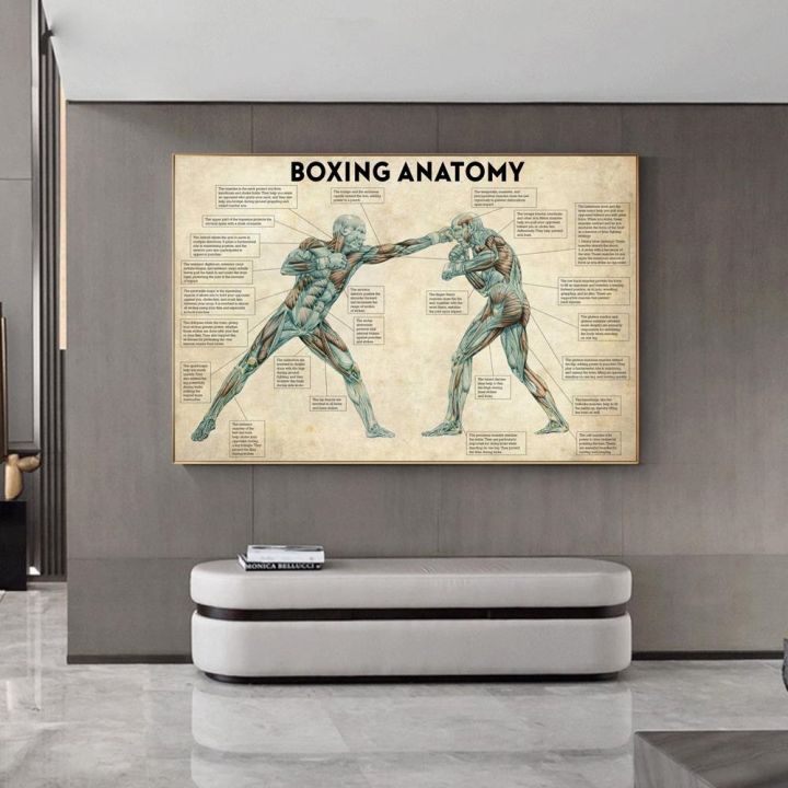 vintage-boxing-body-anatomy-โปสเตอร์และภาพพิมพ์ผนังศิลปะภาพวาดผ้าใบ-boxing-lover-ของขวัญสำหรับห้องยิม-cuadros-ตกแต่งบ้าน