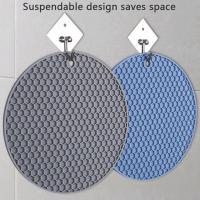 2pcs Multifunctional Round Heat Resistant Silicone Mat Cup Coasters Non-slip Mat