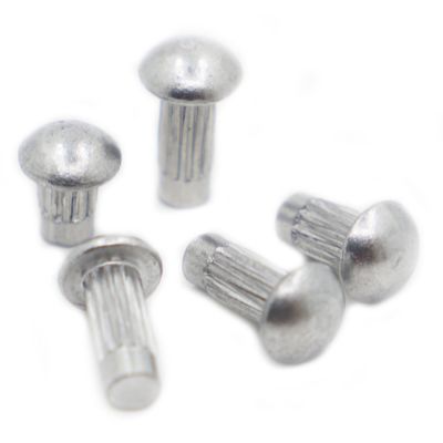 50/100pcs M2 M2.5 M3 M4 GB827 Aluminum Button Round Head Knurled Shank Solid Rivet for Label Name Plate