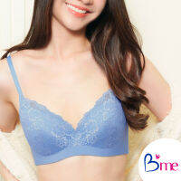 Bme เสื้อชั้นในซ่อนโครง รุ่น ME1F48 สีฟ้า สีชมพู (รุ่นนี้เข้าคู่กางเกงใน ME6F48 ฉลอง 10 ปี Bme) แนะนำเลือกไซซ์ int