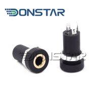 5PCS PJ392A 3.5MM Audio Jack Socket 3 Pole Black Stereo Solder Panel Mount Gold With Nuts PJ-392A