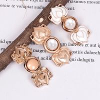 10pcs/bag High-quality Metal Plate Buckle Lotus Flower Retro Buttons Cheongsam Stand Collar Cloud Shoulder Decoration Buttons