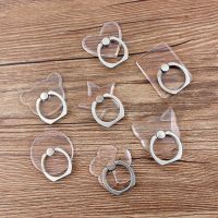 Clear Cat Finger Ring Mobile Phone Stand Holder For iPhone XS Huawei Samsung cell Smart Round Phone Ring holder Car Mount Stand Ring Grip