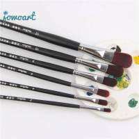 Jowoart สีแดงไวน์ไนลอนขนสัตว์สีดำทำจากไม้ร้อยสายยาว Rod เป็ดหัวแลบลิ้นภาพวาดสีน้ำมันสีกว็อชอะคริลิกแปลกและแม้จิตรกรรมแปรง