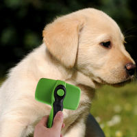 Pet Slicker Brush Self Cleaning Pet Slicker Brush Comb Professional Dogs Cats Hair Removal Beauty Grooming Tool Non-Slip