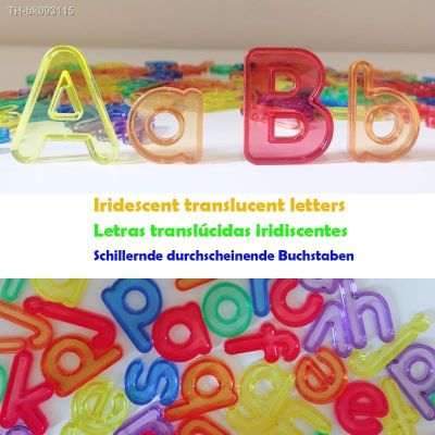 ㍿ Transparent Alphanumeric Spelling Word Math Game Rainbow Uppercase/Lowercase English Letters Arithmetic Learning Educational Toy