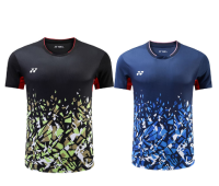 Yonex เสื้อแบดมินตันใหม่เสื้อเจอร์ซีย์เล่นเกมบาสเกตบอลวิ่งระบายอากาศดูดซับเหงื่อแห้งเร็วสำหรับทั้งหญิงและชายฤดูร้อน2023