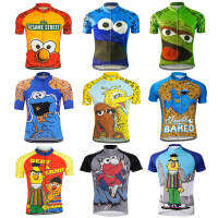 Summer cartoon funny cycling jerseys men bike shirts short sleeve road bicycle clothes mtb jersey maillot ropa ciclismo hombre