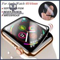 JIAJUSUANSOU 360 Protection ป้องกันรอยขีดข่วน ความคมชัดระดับ HD iWatch 40mm 44mm ความคุ้มครองเต็มรูปแบบ ตัวป้องกันหน้าจอกระจกนุ่ม ฟิล์มยืดหยุ่น