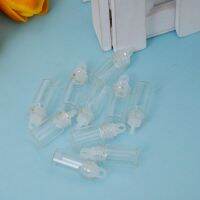 10pcs 10pcs Wishing Bottle Drifting Bottles Vials with Plastic Cap 10pcs 1ML Clear Glass High Quality Useful