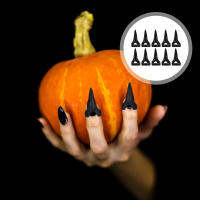 ETEREAUTY 10pcs Halloween Claw ปลอมเล็บ Halloween กรงเล็บนิ้วแหวนพังก์เล็บเล็บเล็บ