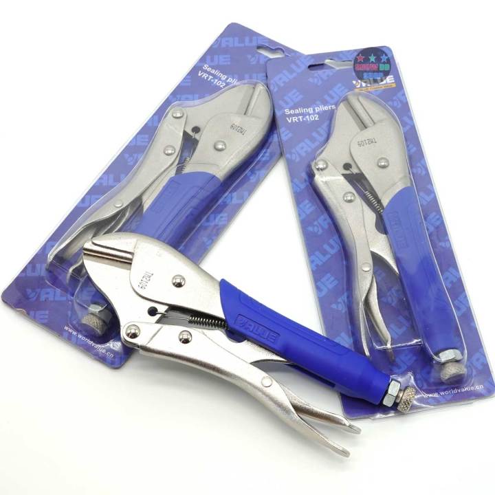 คีมบีบท่อแป๊ป-คีมล็อคบีบท่อ-value-vrt-102-sealing-pliers-ใช้บีบท่อปิดระบบ-งานแอร์-ตู้เย็น