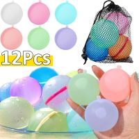 1/6/12pcs Reusable Water Fighting Balls Adults Kids Summer Swimming Pool Silicone Water Playing Toys Water Bomb Balloons Games Balloons