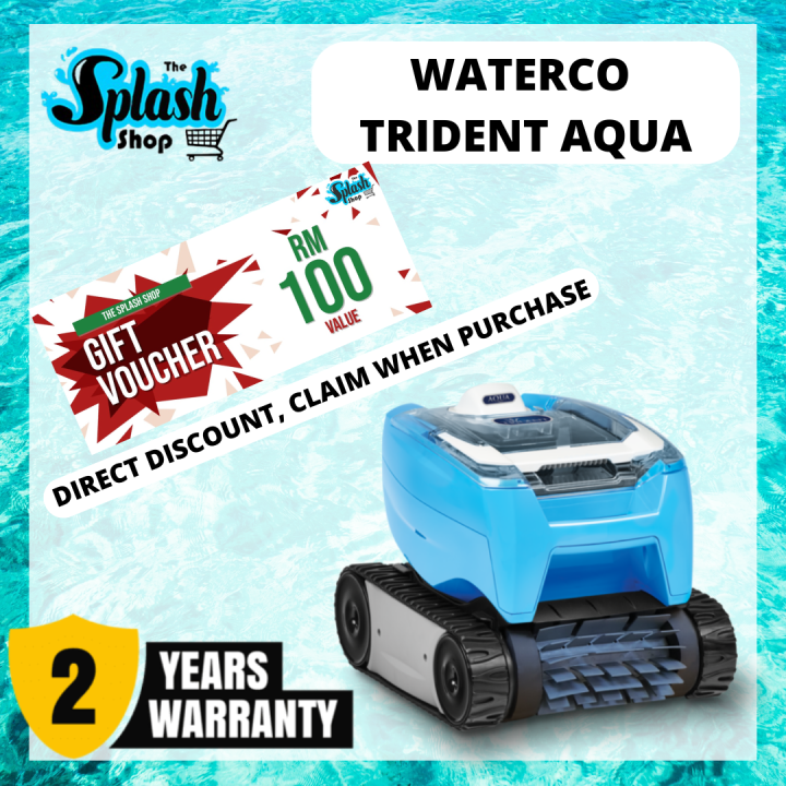 𝐒𝐏𝐋𝐀𝐒𝐇 WATERCO TRIDENT AQUA ROBOTIC POOL CLEANER FOR SWIMMING POOL Lazada