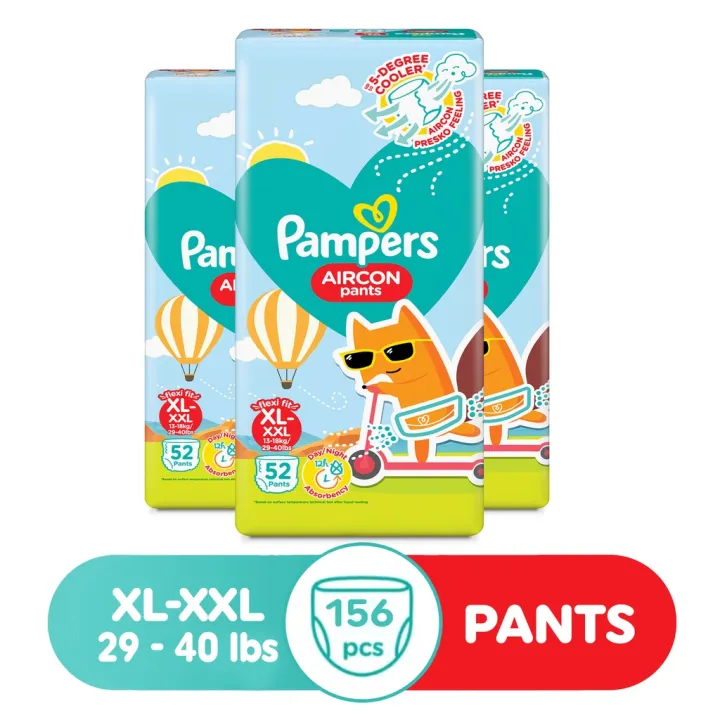 Pampers Aircon Diaper Pants XL 52s x 3 packs Lazada PH