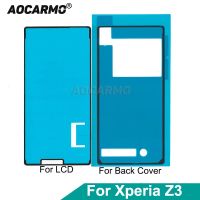 Aocarmo สติ๊กเกอร์กันน้ำสำหรับ SONY Xperia Z3 D6603 D6653 D6633 Z3dual D6683แอลซีดีด้านหน้าฝาหลังเทปกาวทั้งชุด