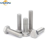 10ชิ้น M3 M4 M5 M6 M8 A2สแตนเลส304 Metric Threaded DIN933หมวกไนลอนทรงหกเหลี่ยมหกเหลี่ยมภายนอกสลักเกลียวเส้นผ่านศูนย์กลางเกลียว3/4/5/6มม