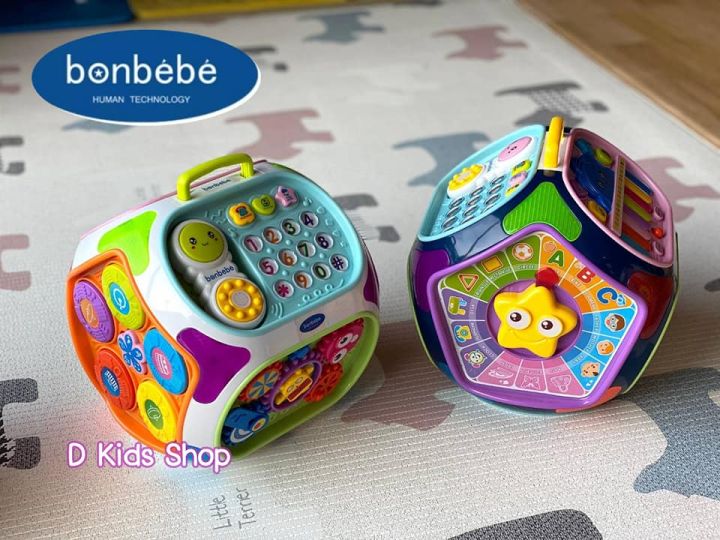 bonbebe-7-in-1-mini-edu-cube-korean-brand-ลิขสิทธิ์แท้-กล่องกิจกรรมเด็ก-กล่องกิจกรรม7ด้าน-กล่องกิจกรรม
