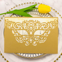 10pcs Luxury Pearl Gold Burdy Paper Cut Wedding Invitation Cards Greeting Favor Invite Card For Party Anniversary