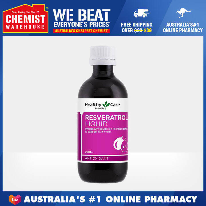 Healthy Care Resveratrol Liquid 200ml Maintain Skin Health [Chemist Warehouse] Lazada Singapore