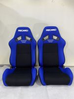 เบาะแต่ง Recaro SR7 ปัก 3 ขีดบน งานผ้า สี ขอบน้ำเงิน กลางดำ พร้อมรางสไลด์ ราคามีแยกเป็นข้างขายด้วยจร้าา