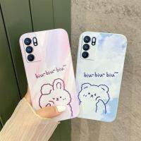 เคสสำหรับ OPPO Reno 6 Pro 5G ซิลิโคนลายการ์ตูน Reno 6 5G เคสนิ่มฝาหลังภาพวาดสีน้ำมันด้านข้าง