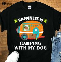 New Camping With My Dog Camper Fishing Hunting Campfire Unisex T-Shirt Cooling Shirts For Cotton Tee Xs-5Xl Unisex Tshirt