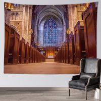 【cw】Cathedrals Tapestry Gospel of Jesus Tapestry Wall Hanging House Decoration for Bedroom Dorm Indie Room Decor ！