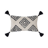 White Black Geometric cushion cover Boho Style Tassels Tufted Rectangle pillow cover for Home decoration Sofa Bed 30x50cm