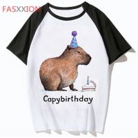 【New】Capybara เสื้อยืดลําลอง พิมพ์ลายกรันจ์ สีขาว สไตล์สตรีท สําหรับผู้ชาย 2022