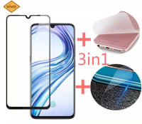 (3-In-1)For Vivo Y12 Y11 Y15 Y17 Y19 (2019) V15 /Vivo V17 Pro ฟิล์มกระจกนิรภัย Tempered Glass Screen Protector Film ฟิล์มกระจกกันรอยกล้องหลัง+เลนส์กล้องถ่ายรูปฟิล์ม + 3D คาร์บอนไฟเบอร์ด้านหลังฟิ