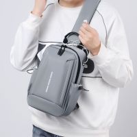 Japanese Korean Simple ins Mens Chest Bag Fashionable All-Match Sports Shoulder Mens Bag Commuter Casual Chest Bag Large-Capacity Unique Simple Mens Mess 【AUG】