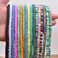 【CW】▨❐❧  6mm Flat Round Polymer Clay Beads Chip Disk Loose Spacer Jewelry Making Finding Mixed Color