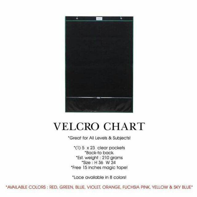 kl VELCRO POCKET CHART (CHARTS UNLIMITED) Lazada PH
