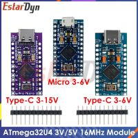 โมดูล ATMEGA32U4 USB ไมโคร/ชนิด C 5V 16Mhz บอร์ดสำหรับ Arduino ATMEGA32U4-AU/ตัวควบคุม MU Pro Mini