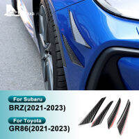 Airspeed บังโคลนเส้นใยคาร์บอนจริงสปอยเลอร์มีดลมสำหรับ Subaru BRZ Toyota GR86 2021-203กันชนหน้ารถสปอยเลอร์มีดลมขอบตกแต่งกันชนหน้ามีปีกลมแบบคงที่