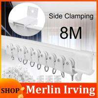 Merlin Irving Shop 8M Flexible Ceiling Bendable Curtain Rail Cuttable Track Side Clamping For Curved Straight Windows Accessories