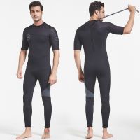 [COD] Bart 3mm thick suit one-piece short-sleeved trousers warm surfing zipper swimming snorkeling