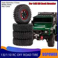 Dspower 1:10 RC ROCK Crawler 1.9นิ้วยางยางและล้อพลาสติกชุดสำหรับ Axial SCX10 Tam CC01 D90 TF2