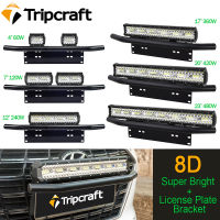 Tripcraft 23" Front Bumper Bull Bar Number Plate Holder LED Light Bar For 4X4 OffRoad SUV 4WD Auto Car Fog Lights Mount Bracket