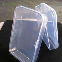 USNOW 2Pcs Pack Transparent Display Clear Storage Box Box Collection Container Rectangular DIY Small Case Plastic/Multicolor