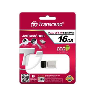 🎉โปรแรง++ เเฟลชไดร์ฟ  JETFLASH Flash Drive OTG รุ่น JF880 SILVER USB Type-A to micro USB / USB2.0 (ได้เฉพาะ: JF880_64GB) Wow สุด