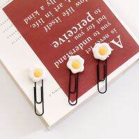 ALLTU 5pcs Creative fried egg paper clip sorting bill folder photo folder bookmark