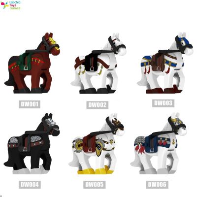 LT【ready Stock】สามก๊ก War Horse Building Blocks อุปกรณ์เสริม Mini Figures DW001-006 Legoing1【cod】