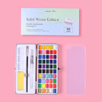 100 Colors Solid Watercolor Paint Set Portable Metal Box Watercolor Pigment for Painting Drawing Art Supplies