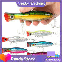 13ซม./43กรัม Popper เหยื่อล่อปลา3d เหยื่อแบบแข็งปลอมตาเหยื่อปลอม Crankbait ลอย Swimbait สำหรับการตกปลาทะเลที่เหมาะสม