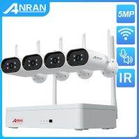 ANRAN ระบบ CCTV รักษาความปลอดภัยไร้สาย1920P 8CH ชุดกล้องวงจรปิดสัญญาณวิดีโอ NVR HD ชุดการมองเห็นได้ในเวลากลางคืนอินฟราเรดเสียงสองทาง